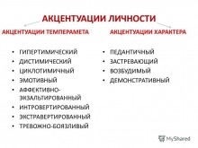 Акцентуации